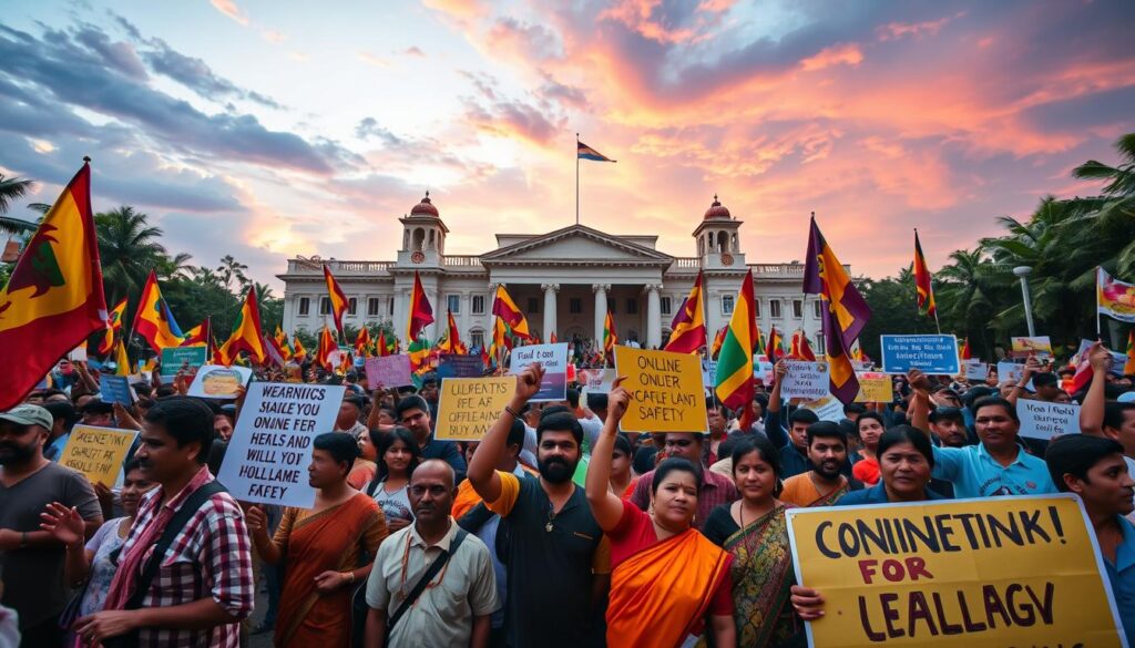 Online Safety Bill protests in Sri Lanka