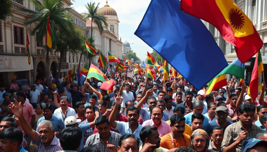 public demonstrations Colombo